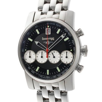 EBERHARD CHRONO 4 CHRONOGRAPH 31041 BLACK/SILVER DIAL 40MM AUTOMATIC MEN'S WATCH