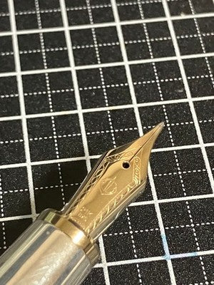SAILOR PROFIT 21 STERLING SILVER FOUNTAIN PEN 21K GOLD NIB ZOOM NIB W/ BOX