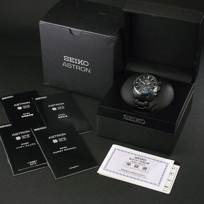 SEIKO ASTRON SBXC079 5X53-0BD0 SOLAR GPS SATELLITE BLACK DIAL 42MM SS CERAMIC