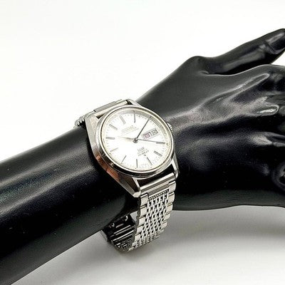 KING SEIKO 5626-7040 CHRONOMETER DAY-DATE AUTOMATIC HI-BEAT WATCH SS SILVER