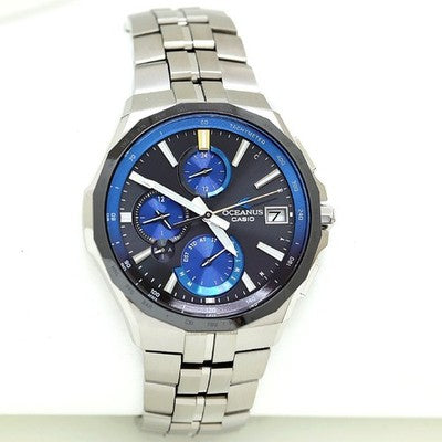 CASIO OCW-S5000E Oceanus Manta Black Dial Solar Bluetooth 42mm Used w/ Box