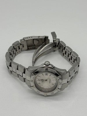 TAG HEUER EXCLUSIVE QUARTZ WN131C-0 SILVER DIAL DATE LADY'S WATCH W/ BOX MANUAL