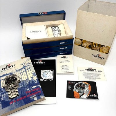 TISSOT HERITAGE BANANA Z181 QUARTZ WHITE DIAL MEN'S WATCH TESTED IN BOX