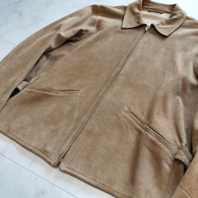 COMOLI SHEEP SUEDE LEATHER JACKET SIZE 2 M CAMEL MADE IN JAPAN