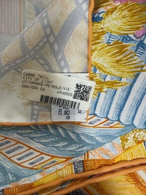 HERMES CITY OF LIGHT CARRE 90 SILK SCARF 2026SS NEW UNUSED FRANCE AUTHENTIC
