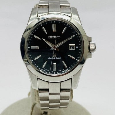 GRAND SEIKO STGF055 BLACK MEN'S WRISTWATCH ROUND FACE JAPAN MADE STAINLESS STEEL