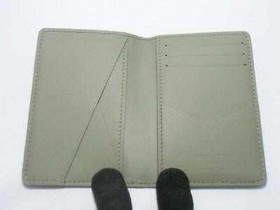 LOUIS VUITTON ORGANIZER POCKET A028 OLIVE GREEN CARD HOLDER WALLET RARE