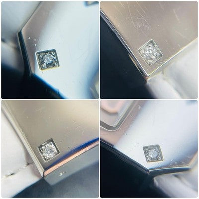 HERMES KELLY 2 KT1.230 QUARTZ WHITE SHELL 4P DIAMOND SILVER STEEL WATCH USED