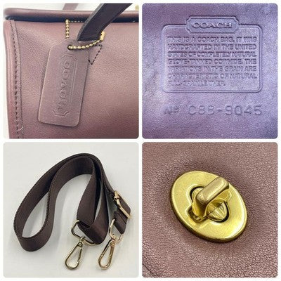 COACH EXCELLENT CONDITION OLD COACH 9045 LEATHER 2WAY BAG TURN LOCK & SHOULDER