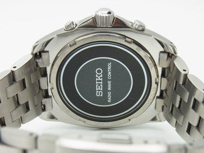 SEIKO BRIGHTZ SBFT003 TITANIUM SOLAR RADIO WORLD TIME MEN'S WATCH 39MM JAPAN