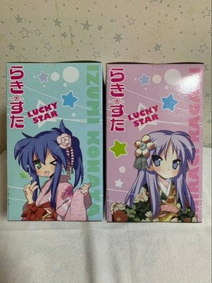 LUCKY STAR SAITAMA VER. FIGURE SET SEGA LUCKY KUJI A & B PRIZE W/BOX FROM JAPAN