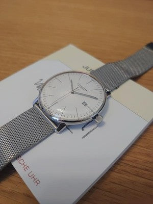 JUNGHANS 027/4002.44 MAX BILL AUTOMATIC MEN'S WRISTWATCH ROUND FACE GERMAN MADE