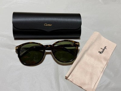 CARTIER PREMIERE DE CARTIER SUNGLASSES CT0302S ROUND TORTOISE GOLD LUXURY