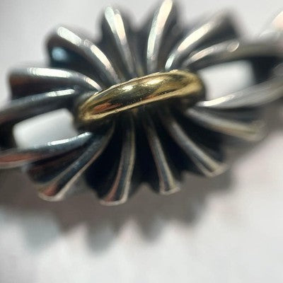 GEORG JENSEN 394 BRACELET AG925 K18 GOLD SILVER COMBI VINTAGE AUTHENTIC RARE