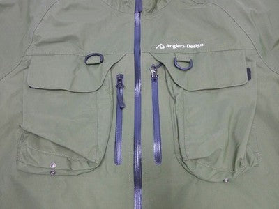 ANGLERS DESIGN STRETCH WADING RAIN JACKET PROTECTION RAINPANTS LL EXCELLENT+++++