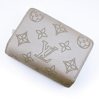 LOUIS VUITTON M80817 PORTEFEUILLE CLÉA MAHINA RFID COMPACT WALLET GRAY AUTHENTI
