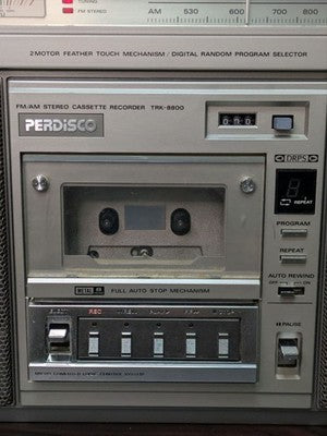 HITACHI PADISCO TRK-8800 VINTAGE BOOMBOX RADIO CASSETTE PLAYER 1980S JAPAN