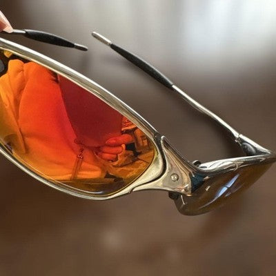 OAKLEY X-METAL SERIES JULIET SUNGLASSES RED LENS Y2K SILVER JP VINTAGE