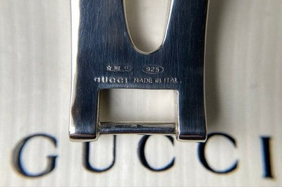 GUCCI G LOGO ROUND G SILVER WIDE BANGLE BRACELET AG925