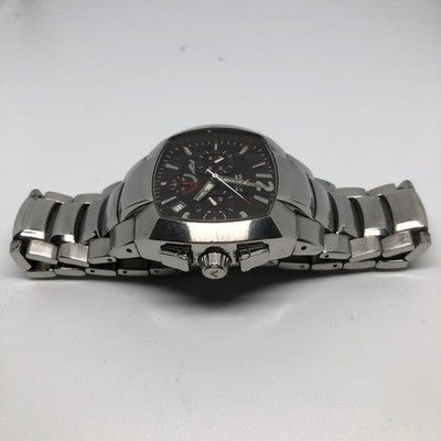 VICEROY FERNANDO ALONSO BLACK & SILVER QUARTZ CHRONOGRAPH USED FROM JAPAN