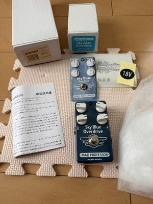 MAD PROFESSOR SKY BLUE OVERDRIVE HW HAND WIRED GUITAR PEDAL TESTED FROM JAPAN