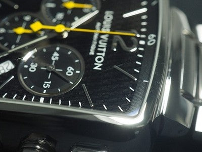 LOUIS VUITTON SPEEDY CHRONOGRAPH Q212G BLACK MEN'S AUTOMATIC WRISTWATCH USED