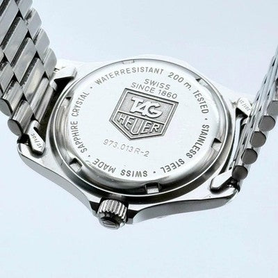 TAG HEUER PROFESSIONAL 973.013 BLACK QUARTZ WATCH 33MM STAINLESS STEEL