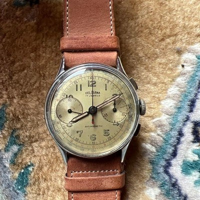 VINTAGE WATCH 34MM CASE MECHANICAL MANUAL WIND OVERHAULED 2025