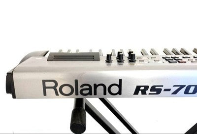ROLAND RS-70 SYNTHESIZER KEYBOARD WORKSTATION 61 KEY MIDI TESTED COMPLETE SET