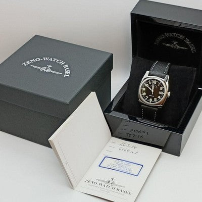 ZENO RETRO CARRE AUTOMATIC 3 - STAINLESS STEEL CASE - UNUSED - WITH BOX & PAPERS