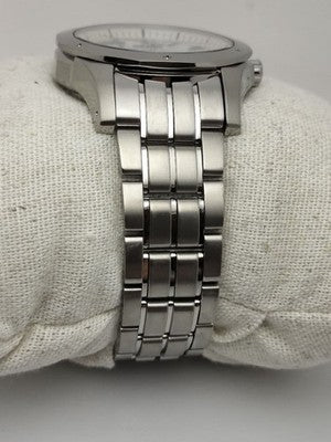SEIKO BRIGHTZ RADIO SOLAR TITANIUM 8B43-0AA0 WHITE DIAL BIG CALENDAR MENS WATCH