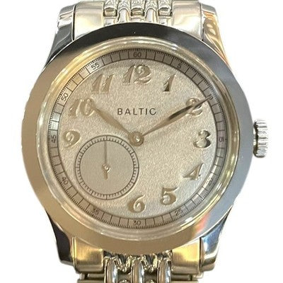 BALTIC MR CLASSIC SILVER AUTOMATIC GRAY DIAL SMALL SECOND 36MM BOXED WATCH