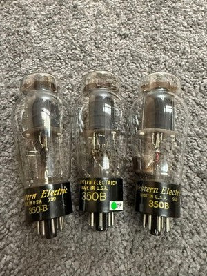 WESTERN ELECTRIC 350B VACUUM TUBES (SET OF 3) - TESTED & WORKING