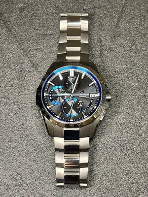 CASIO OCEANUS OCW-S4000-1AJF SOLAR TITANIUM BLACK DIAL TESTED JAPAN USED F/S