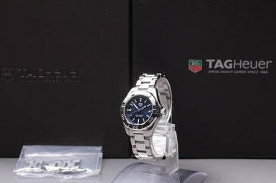 TAG HEUER AQUARACER WBD1412.BA0741 WPP7203 QUARTZ BLUE DIAL LADIES WATCH SS