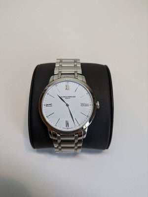 BAUME MERCIER CLASSIMA M0A10354 QUARTZ MEN WATCH WHITE DIAL ROMAN NUMERAL