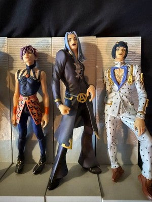 JOJO'S BIZARRE ADVENTURE DXF GUARD TEAM PASSIONE 5TH 12 FIGURES SET BLACK COLOR