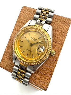 BULOVA QUARTZ WATCH A3899 USED FROM JAPAN CONFIRMED WORKING