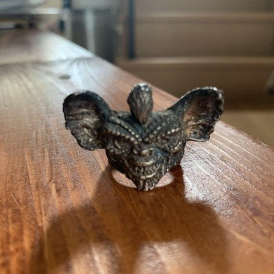 CRAZY PIG GREMLIN RING SILVER 925 VINTAGE DISCONTINUED SIZE JP 18-19 /W BOX