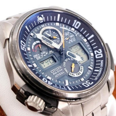 CITIZEN ATTESA U680-T013252 ECO-DRIVE RADIO SOLAR TITANIUM CHRONOGRAPH JAPAN