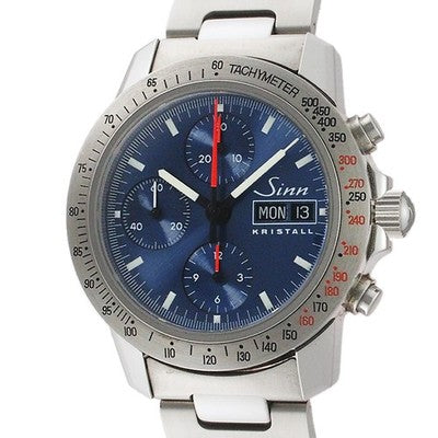 SINN 303 KRISTALL FULDA CHRONOGRAPH LIMITED 1000PCS AUTO WATCH BLUE DIAL