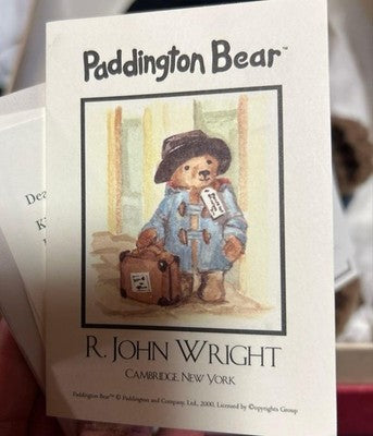 R JOHN WRIGHT DOLLS PADDINGTON BEAR LIMITED EDITION 2500 COLLECTIBLE GOOD UNUSED
