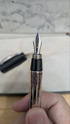 VISCONTI GIGOLO FRH FOUNTAIN PEN 14K M STERLING SILVER LTD 048/500 W/BOX RARE