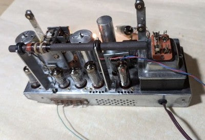 NATIONAL DX-335 VINTAGE VACUUM TUBE RADIO MAGIC EYE SHOWA RETRO JAPAN RARE