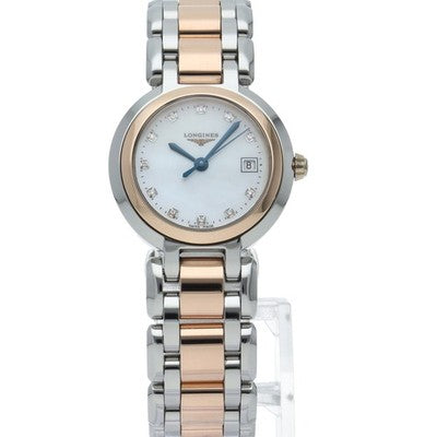 LONGINES PRIMALUNA L8.110.5.87.6 11P DIAMOND WHITE MOP DIAL SS PGP QUARTZ WATCH