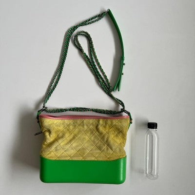 CHANEL GABRIELLE CHAIN SHOULDER BAG MULTICOLOR LEATHER SUEDE HOBO AUTHENTIC
