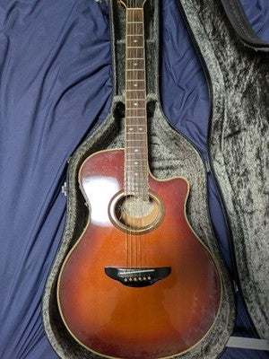 YAMAHA APX-10CS ACOUSTIC ELECTRIC GUITAR SUNBURST WITH HARD CASE　AS IS