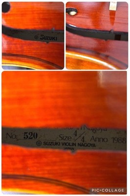 4/4 SUZUKI NO. 520 VIOLIN COMES WITH SUZUKI CASE - 1984