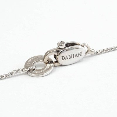 DAMIANI DIAMOND HEART NECKLACE IN 18K WHITE GOLD/PINK FASHION JEWELRY