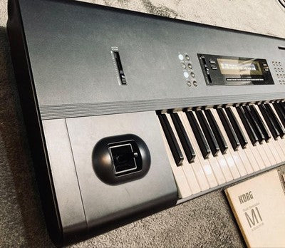 KORG M1 SYNTHESIZER SERVICED W/ NEW LEDS, BATTERY, MANUAL & CASE FROM JAPAN
